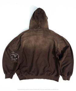 Sudadera con capucha Vintage de lavado ácido personalizado de nuevo diseño, ropa de calle, Sudadera con capucha de gran tamaño con estampado de tinta, 100% algodón, 420 GSM, sudadera con capucha para hombre de peso pesado - Product Image 2