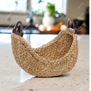 Hot Selling <b>Large</b> Laundry <b>Baskets</b> Hampers Storage Woven Water Hyacinth <b>Basket</b> Oval Water Hyacinth Serving <b>Baskets</b> With Handles - Product Image 5