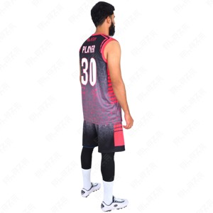 Maillots et gilets de basket-ball personnalisés imprimés d'été de grande taille-Vêtements de sport respirants à séchage rapide - Product Image 4