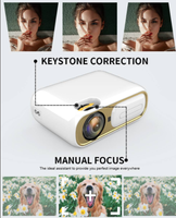 Version de base Mini projecteur portable Écran de cinéma maison intelligent projecteur miroir HD720P Factory100 ANSI Lumens