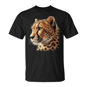 T-shirt promozionale a tema animali con stampa di un viso di ghepardo - Product Image 1