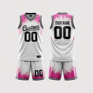 Customizable Men's Basketball Jersey Shorts Set BSCI Certified Low MOQ Plus Size Breathable Quick Dry 100% Polyester Custom Logo - Product Image 2