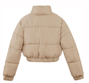 Crop Top Puffer Mujer Lujo Casual Suelto Outwear Chaqueta Invierno Cálido Felpa Puffer Chaqueta Fabricación - Product Image 2