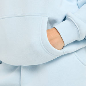 Meilleure vente bleu pastel sweat à capuche zippé classique en peluche surdimensionné anti-rides respirant écologique avant pour femme avec logo de gymnastique - Product Image 2