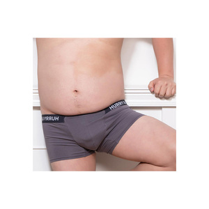 Calzoncillos bóxer básicos de algodón de tres piezas para hombre, de tiro medio con logotipo en la cintura, ropa interior de ajuste firme - Product Image 1