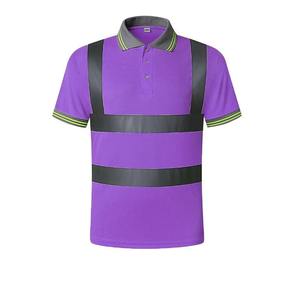 Camiseta de Trabajo de Seguridad Reflectante de Poliéster con Visibilidad, 100% Algodón, Logotipo Personalizado Impreso, Patrón Sólido, Manga Larga y Corta - Product Image 3