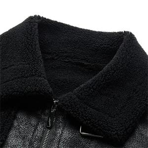 <b>Jacket</b> Plus <b>Velvet</b> Lapel Thick Warm Fashion 2025 Autumn Winter <b>Men's</b> Suede Boutique Imitation Leather Top Large Size PU Coats - Product Image 5