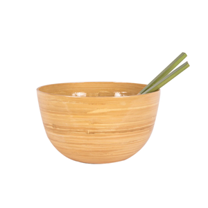 Cuenco de laca de color pastel más vendido, cuenco de bambú hilado para servir con juegos de cucharas, cuenco de utensilios de cocina al por mayor de Vietnam - Product Image 3