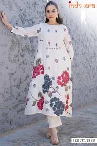 Venta al por mayor colección de algodón con estampado floral Salwar Kameez para ocasiones de fiesta tarifas con descuento disponibles - Product Image 3