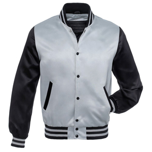 Veste universitaire personnalisée pour hommes manches en cuir de corps en laine chaude et bon marché avec décoration de broderie de col à capuche vêtements longs de taille XL - Product Image 5