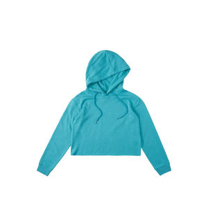 2025 pull sur mesure hiver haut court sweats à capuche pour femmes nouveau Style doublé col à capuche grande taille Option avec marque privée - Product Image 4