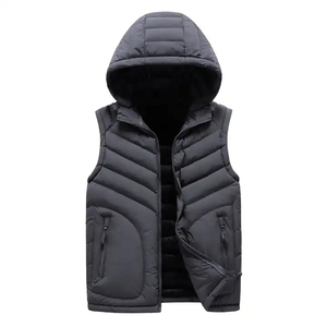Chaleco de invierno ligero para hombre con cuello levantado, chaqueta sin mangas a prueba de viento y ropa de exterior de retazos - Product Image 3
