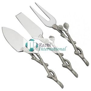 Restaurant Stainless Steel <b>Cake</b> Server with Gold Butterfly Accent Flatware Set with Cutlery and Metal Decoration for India - Product Image 5