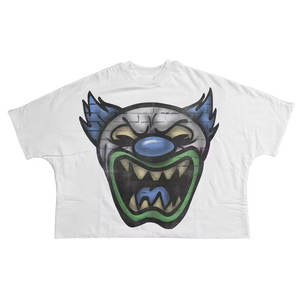 Logo personnalisé 300 GSM Streetwear Box Cut Tee T Shirt Heavyweight Cropped Top TShirt Graphic Cotton Oversized Boxy Fit T-Shirt Men - Product Image 1