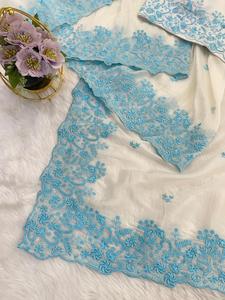 Sari Exclusivo de Diseño con Estilo Elegante y Moderno, Última Moda Étnica, Sari Indio de Boutique para Fiestas, Sari Real - Product Image 2