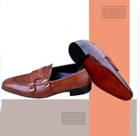 Chaussures Monk en Cuir Véritable Premium pour Hommes – Vente en Gros, Double Boucle, Chaussures Habillées, Logo Personnalisé, Idéales pour le Bureau et les Mariages