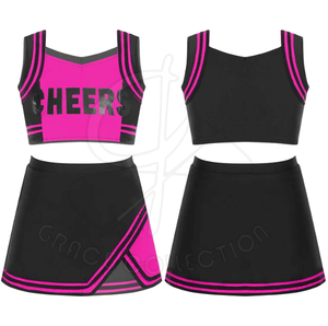 Uniformes de pom-pom girl de compétition pour ensembles de pom-pom girl de couleur personnalisée fabriqués au Pakistan - Product Image 4