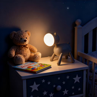 Adorable lampe de chevet LED en forme de chat, mini veilleuse moderne rechargeable, 7 couleurs, projection chaude, ABS, interrupteur 5V, design champêtre