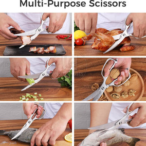 Ciseaux de chef en gros, fournitures d'usine, prix de gros 2025, ciseaux de chef réutilisables pour la cuisine - Product Image 6