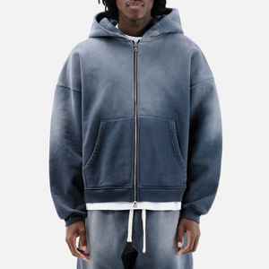 Sudadera con Capucha de Algodón de Alta Calidad, Estilo Urbano, con Bordado Personalizado, Hombros Caídos, Corte Cuadrado, Gruesa, Antiencogimiento - Product Image 4