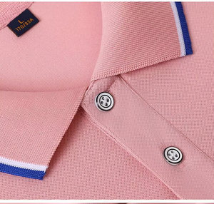 Polo de alta calidad para hombre para verano con manga corta Jacquard transpirable transpiración para hombre - Product Image 2