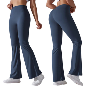 กางเกงขายาวสำหรับผู้หญิงเลกกิ้งออกกำลังกายกางเกงโยคะขาบาน - Product Image 1