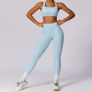 Ensemble de yoga pour femmes personnalisé élégant, ensemble de yoga pour femmes de qualité supérieure, ensemble de leggings de yoga pour femmes, best-seller - Product Image 5