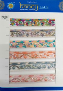 Tissu de dentelle brodé de Style nigérian coloré pour les créateurs de mode et les tailleurs de luxe cordon de Guipure africaine dentelle brodée - Product Image 6