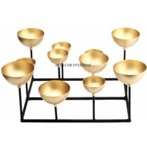 Worldwide Selling Top Quality Aluminum Casted Leaf Designer <b>Gold</b> Plated And Clear Glass <b>Candle</b> <b>Stick</b> Holder In Impressive Price - Product Image 6