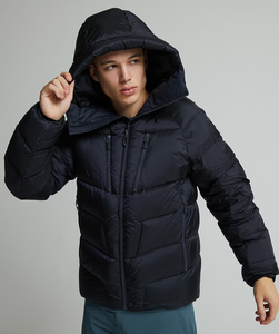 Nueva Chaqueta de Plumón para Hombre, Negra, de Alta Calidad, con Capucha, Personalizable con Logotipo, Acolchada y Abrigada - Product Image 3
