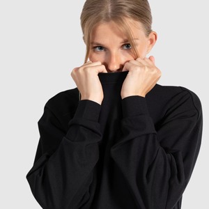 Ensemble sweat-shirt et short pour femme, uni, 2 pièces, tricot, coupe régulière, au-dessus du genou, décontracté, respirant, élégant - Product Image 4