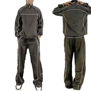 Chándal con Logotipo Personalizado, Venta Caliente, Ribete Blanco, Bolsillos con Cremallera, Conjunto de 2 Piezas, Chándal Cortavientos para Hombre con Entrega Rápida - Product Image 2