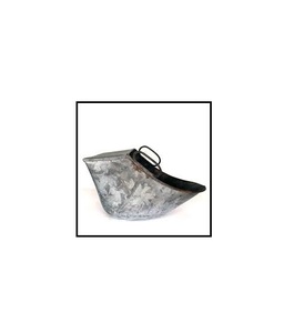Seau à charbon galvanisé de nouveau look conçu pour les intérieurs de maison antiques avec une grande capacité et un corps de style ferme - Product Image 1