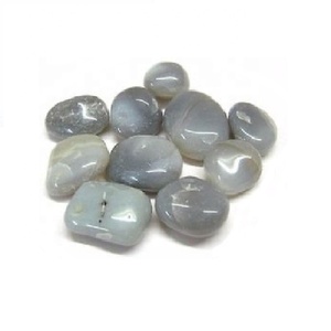 Pierre de haute qualité dégringolée gris agate galet vernis cristal dégringolé guérison en vrac agate pierres précieuses dégringolé sculpté en gros - Product Image 4