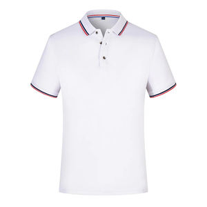 Camiseta Polo para hombre de color sólido Camiseta polo para hombre de algodón/poliéster de primera calidad lisa en blanco - Product Image 4
