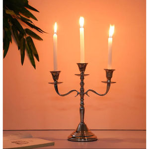 New Modern 3 Arm Candelabra Glossy <b>Taper</b> <b>Candle</b> <b>Holders</b> for Home Decor Wedding Parties Dinning Table Centerpiece - Product Image 3