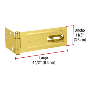 6 candados de acero chapados en latón de 4-1/2 pulgadas, HERMEX - Product Image 4