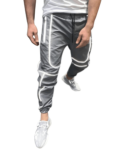 Joggers réfléchissants pour hommes, pantalons de survêtement à cordon de serrage décontractés pour la course à pied - Product Image 6