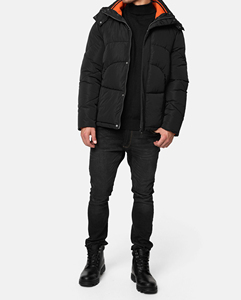 Nueva apariencia de doble cara, estilo recortado, logotipo personalizado, cremallera de poliéster de alta calidad, chaqueta de burbujas impermeable de manga completa - Product Image 1