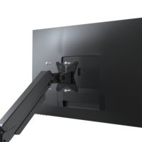 Soporte de Escritorio AUKI Negro para Dos Monitores de 17-49 Pulgadas, Resistente, con Resorte de Gas, VESA, Movimiento Completo, Altura Ajustable