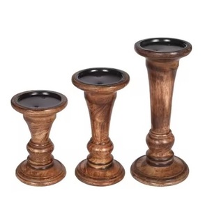 Bougeoirs en bois artisanaux avec des commandes en gros de finition lisse bienvenue avec logo personnalisé, bougeoir de haute qualité tendance - Product Image 5