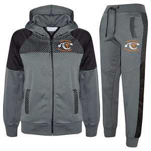 ชุดกีฬาของผู้ชายชุดออกกำลังกาย2ชิ้นมีฮู้ดและชุดออกกำลังกายกลางแจ้งยิมฟิตเนสฤดูหนาว - Product Image 5