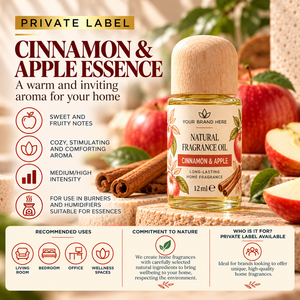 Esencia de Fragancia de Canela y Manzana OEM 12ml |   Aroma Dulce y Frutal para el Hogar |   Fabricante de Marca Privada España - Product Image 3
