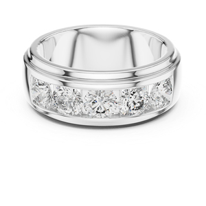 Anillo de Diamante Redondo Cultivado en Laboratorio de Oro Blanco de 14K para Mujer |   Ropa de Uso Diario |   Diamante Cultivado Nuevo - Product Image 1