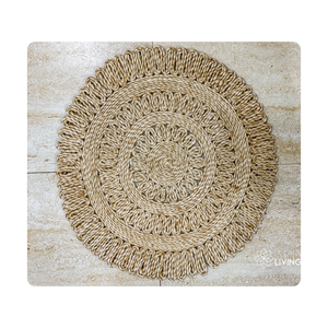 Napperons classiques en jute tressé de couleur naturelle faits à la main impression personnalisée vaisselle écologique durable table à manger maison - Product Image 4