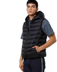 Nueva moda transpirable de talla grande para hombre, chalecos gruesos de invierno sin mangas, chaqueta con capucha acolchada, chaleco informal con cremallera y bolsillos - Product Image 1