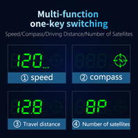 HUD Digital G7 con GPS Integrado, Velocímetro, Alerta de Fatiga al Conducir, Temperatura del Agua, Alarma de Voltaje, Consumo de Combustible