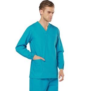 Vêtements médicaux femmes fermeture éclair ouverture gommage manteau col rond coton allaitement uniforme Spa vêtements de travail médecin salopette vétérinaire - Product Image 6