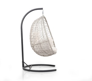 Fait à la main moderne UV rotin mobilier d'extérieur intérieur en osier jardin adulte patio balançoires suspendus oeuf balançoire chaise métal support hôtel - Product Image 2