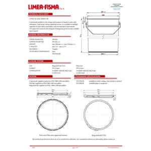 Best Quality <b>tinplate</b> conical pails 240 mm available with lug lids, ring latch lids and total capacity from 7,5 up to 12,7 lt - Product Image 2